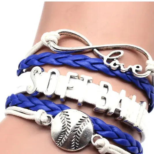 Softball Bracelet with Charms – C&G Athletics - Main Image