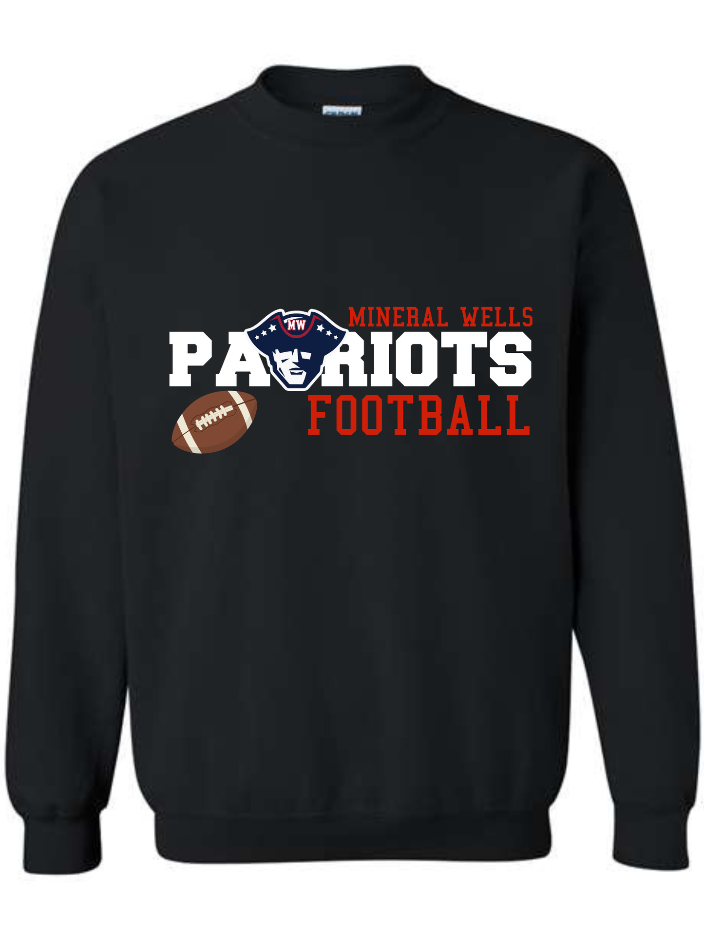 MINERAL WELLS PATRIOT FOOTBALL LONGSLEEVEE TEE