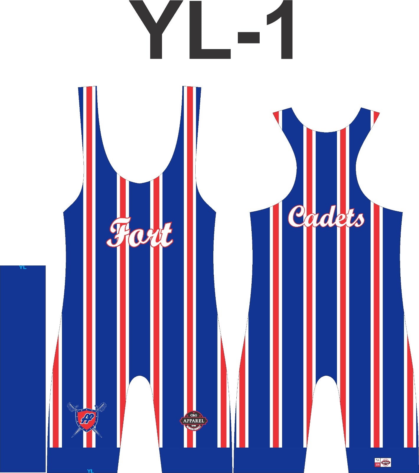 FORT FRYE WRESTLING SINGLETS