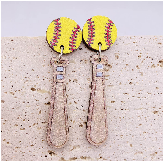 SOFTBALL EARRINGS J01