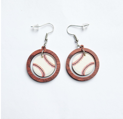 BASEBALL EARRINGS J26