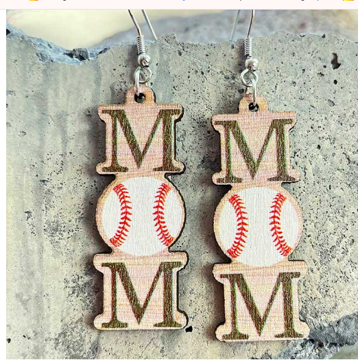 BASEBALL EARRINGS J31