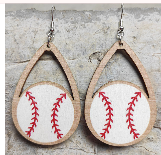 BASEBALL EARRINGS J34