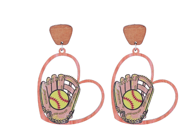 SOFTBALL EARRINGS J08