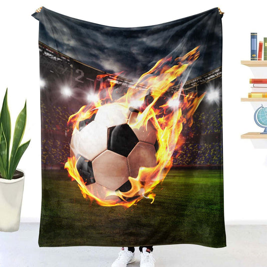 Soccer printed Fleece Blanket