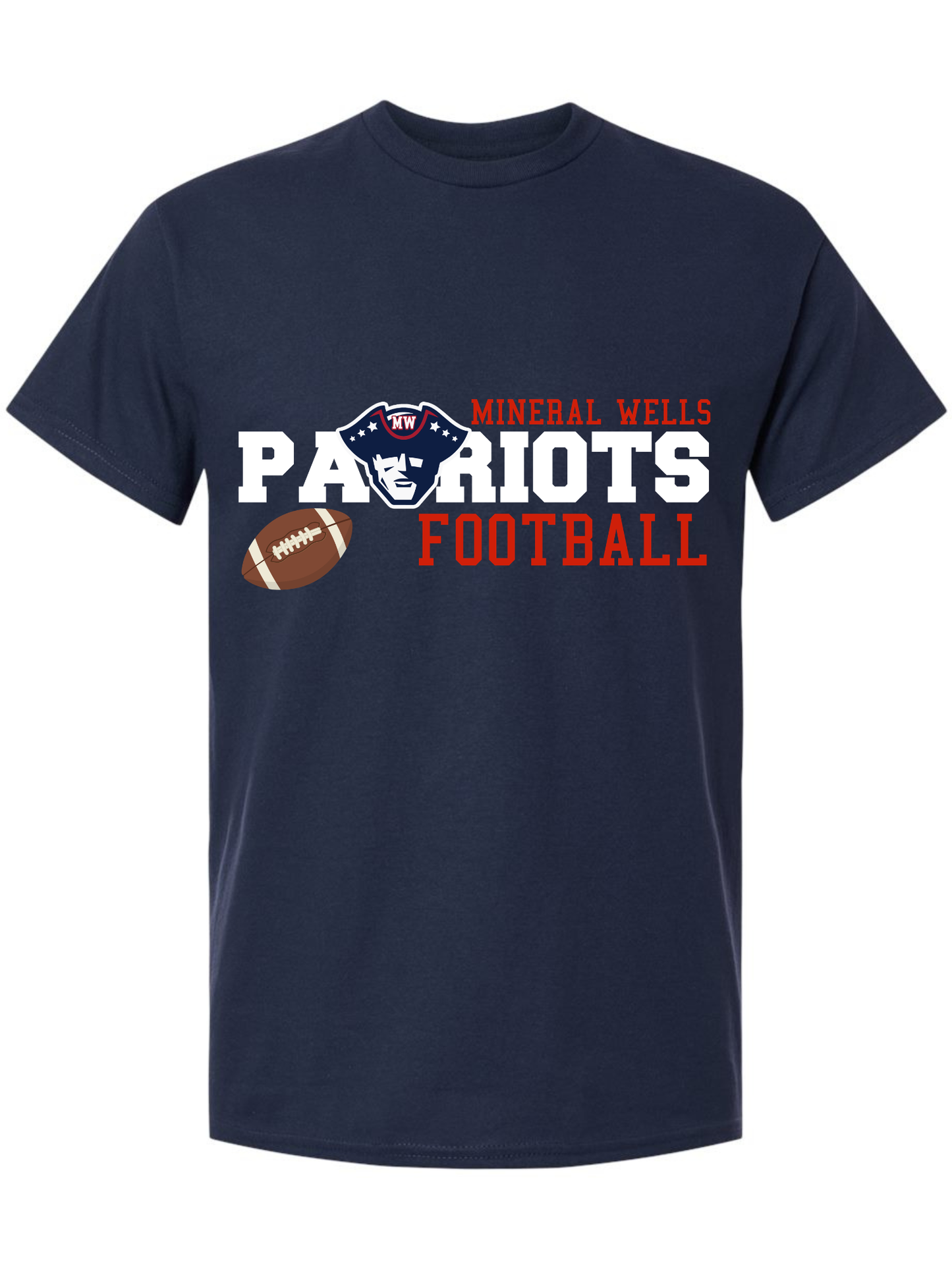 MINERAL WELLS PATRIOT FOOTBALL TEE