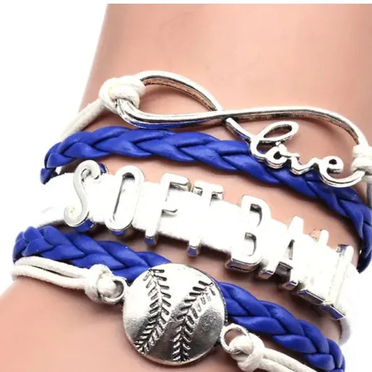 Softball Bracelet with Charms