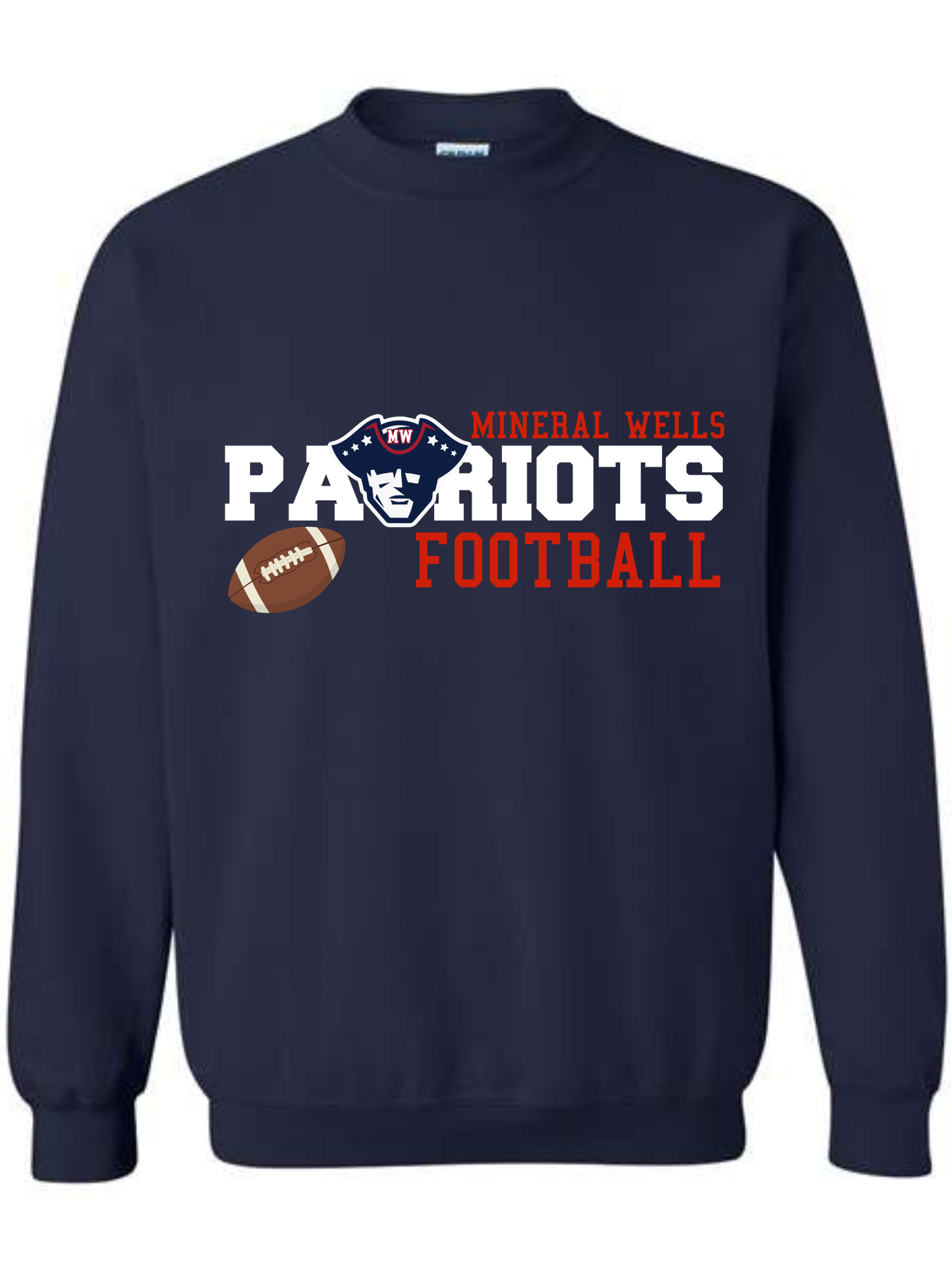 MINERAL WELLS PATRIOT FOOTBALL LONGSLEEVEE TEE
