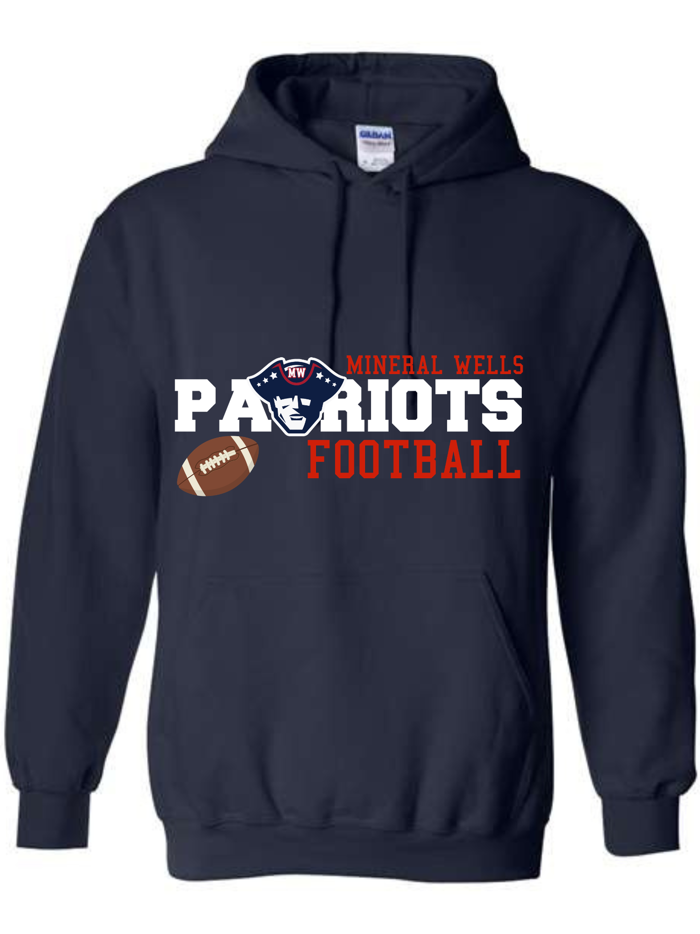 MINERAL WELLS PATRIOT FOOTBALL HOODIE