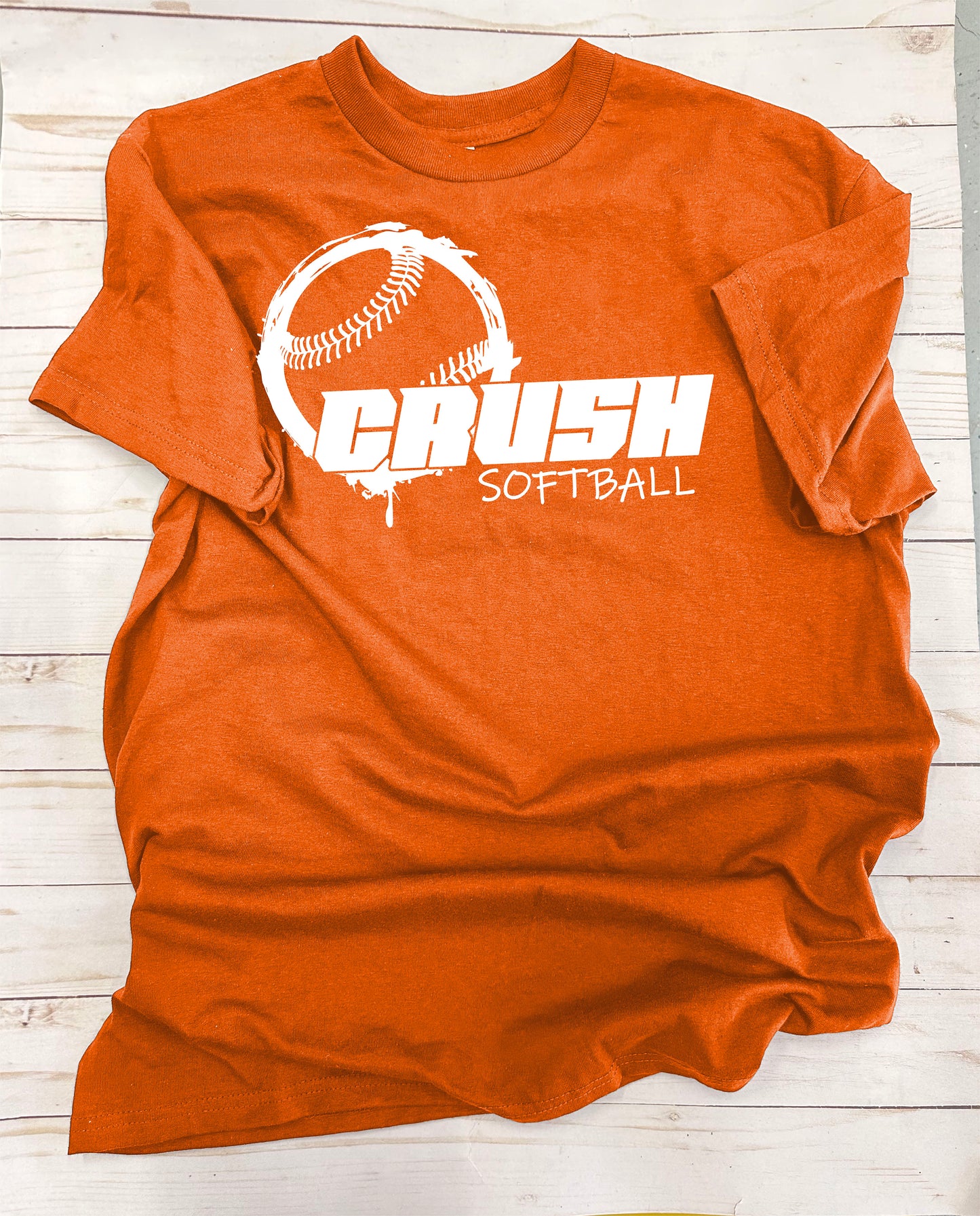 Crush Team 2 Shirt - Solid White, Short Sleeve T-Shirt