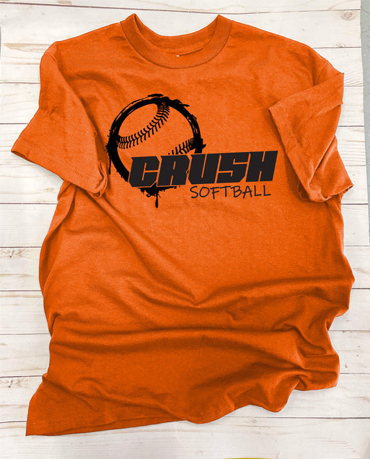 Crush Team 2 Shirt. Solid Black, Short Sleeve T-Shirt