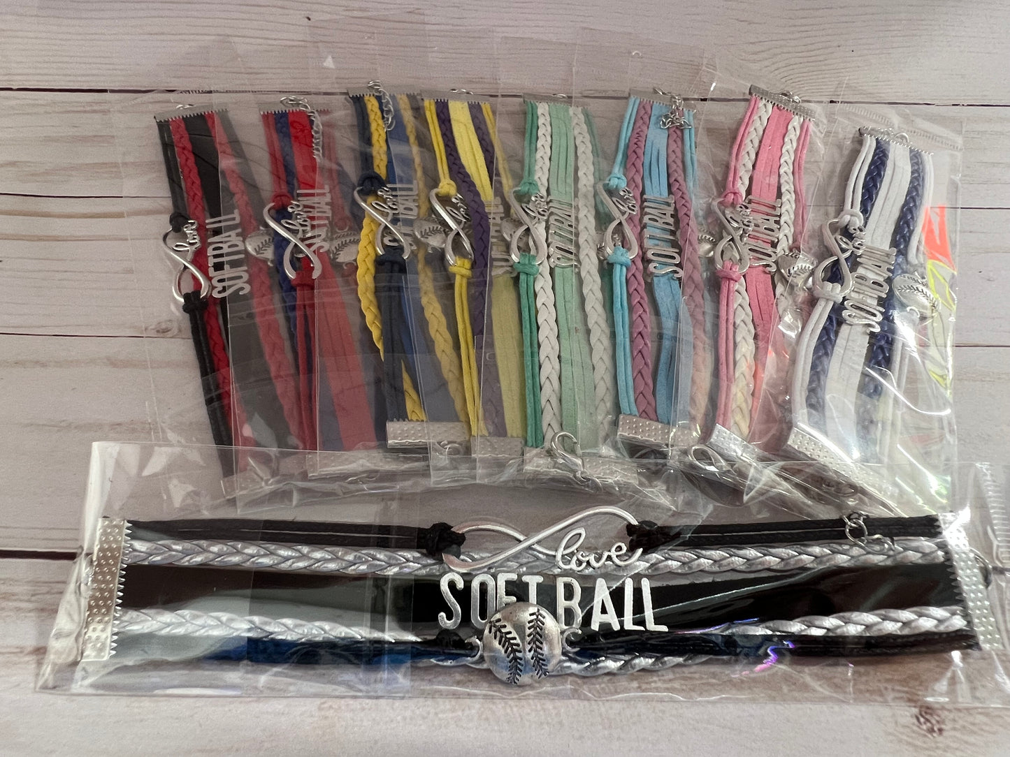 Softball Bracelet with Charms