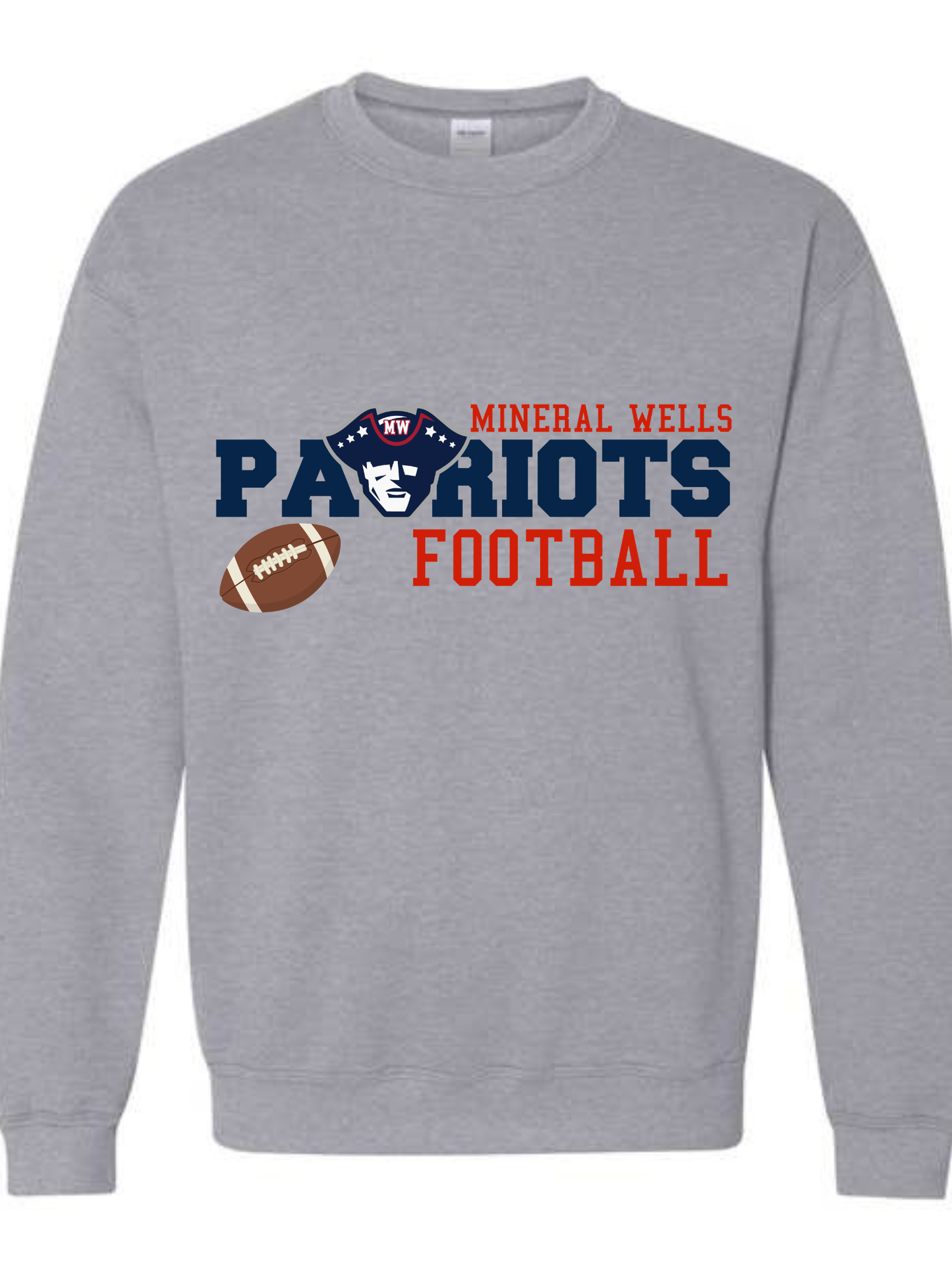 MINERAL WELLS PATRIOT FOOTBALL LONGSLEEVEE TEE