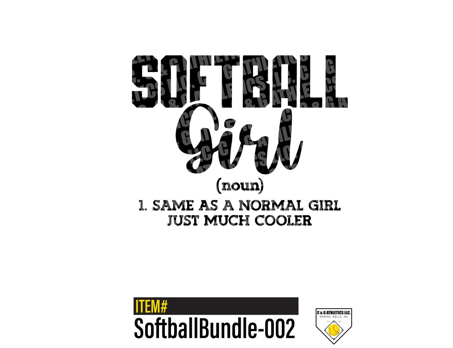 Softball Girl Definition. Single-Color, Short Sleeve T-Shirt