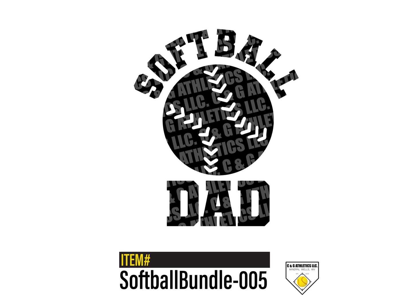 Softball Dad. Single-Color, Short Sleeve T-Shirt