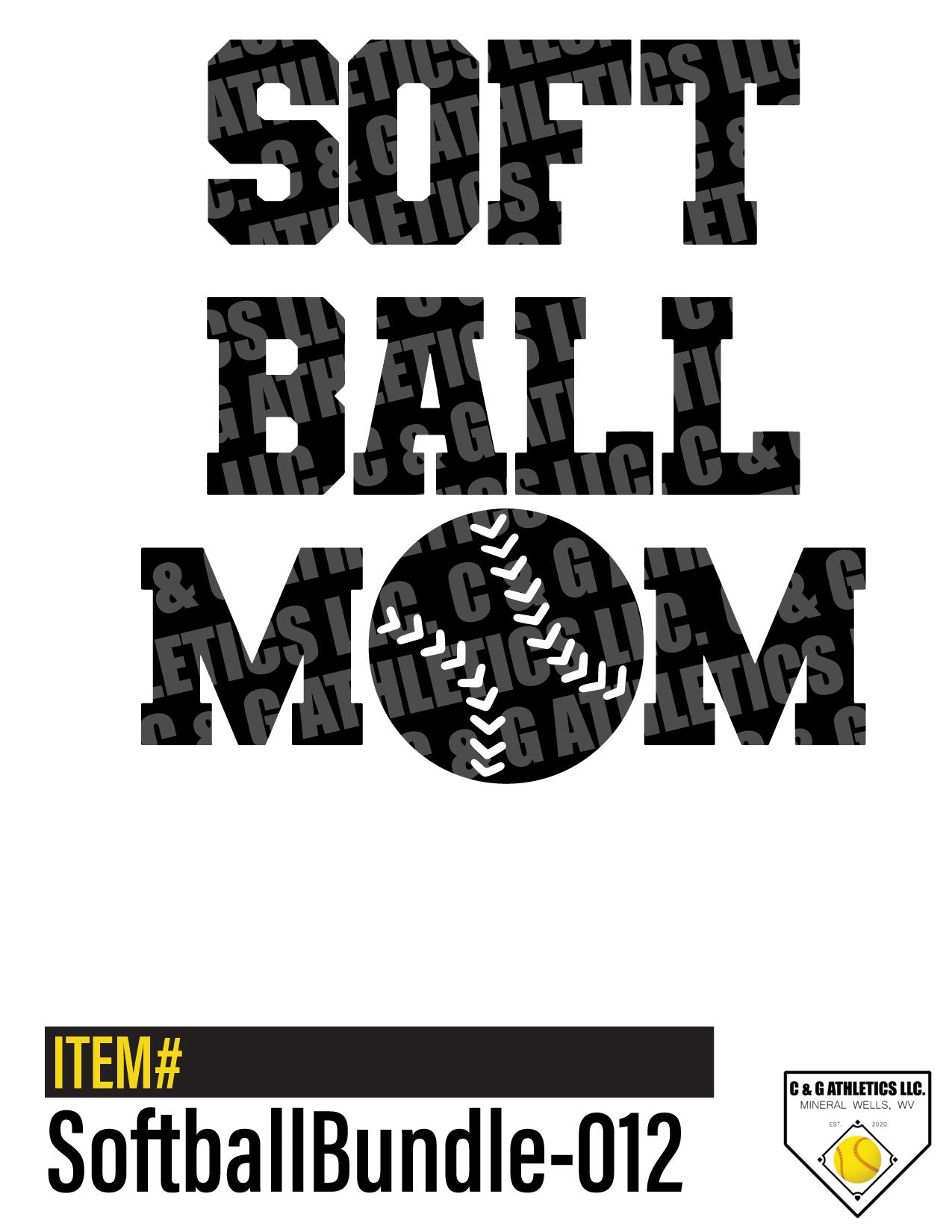 Softball Mom. Single-Color, Short Sleeve T-Shirt