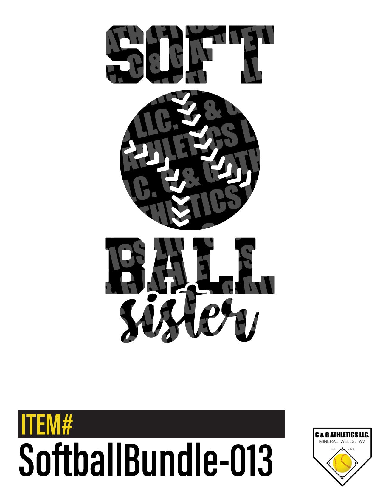 Softball Sister. Solid-Color, Short sleeve T-Shirt