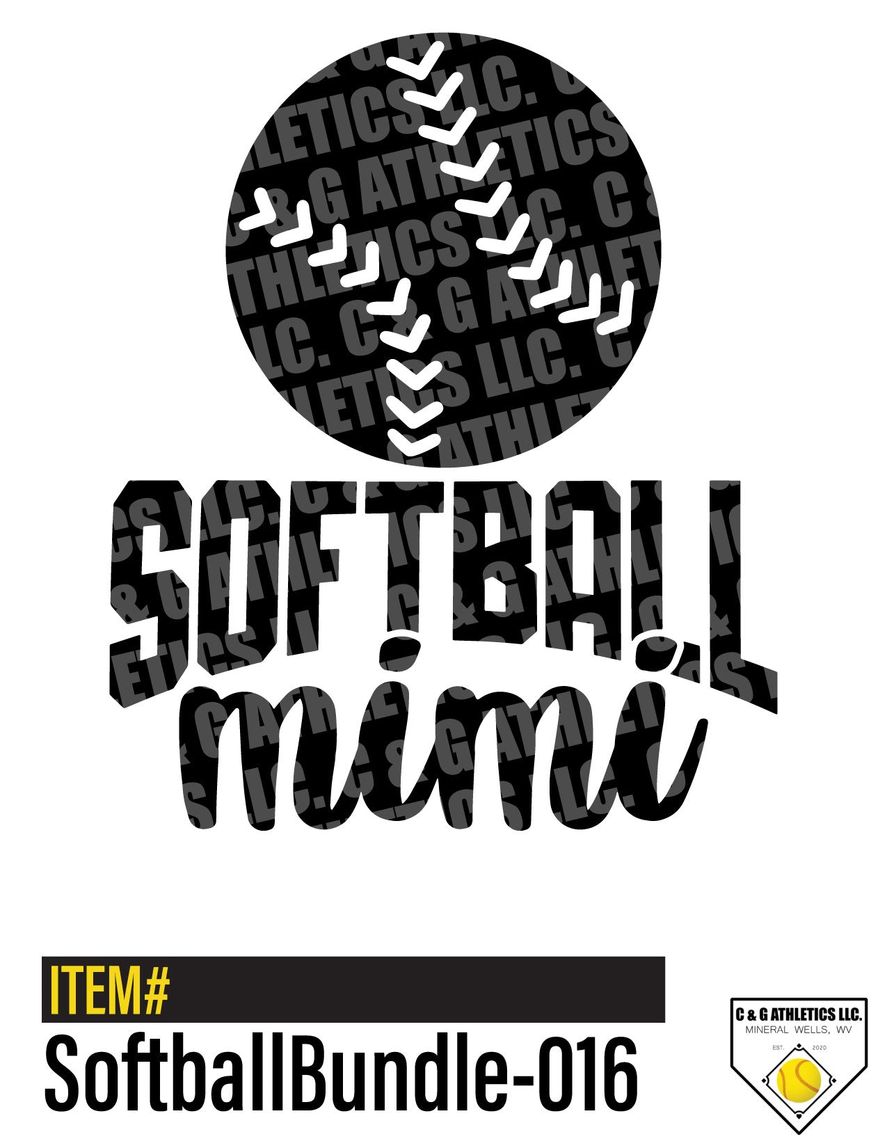 Softball Mimi. Solid-Color, Short Sleeve T-shirt