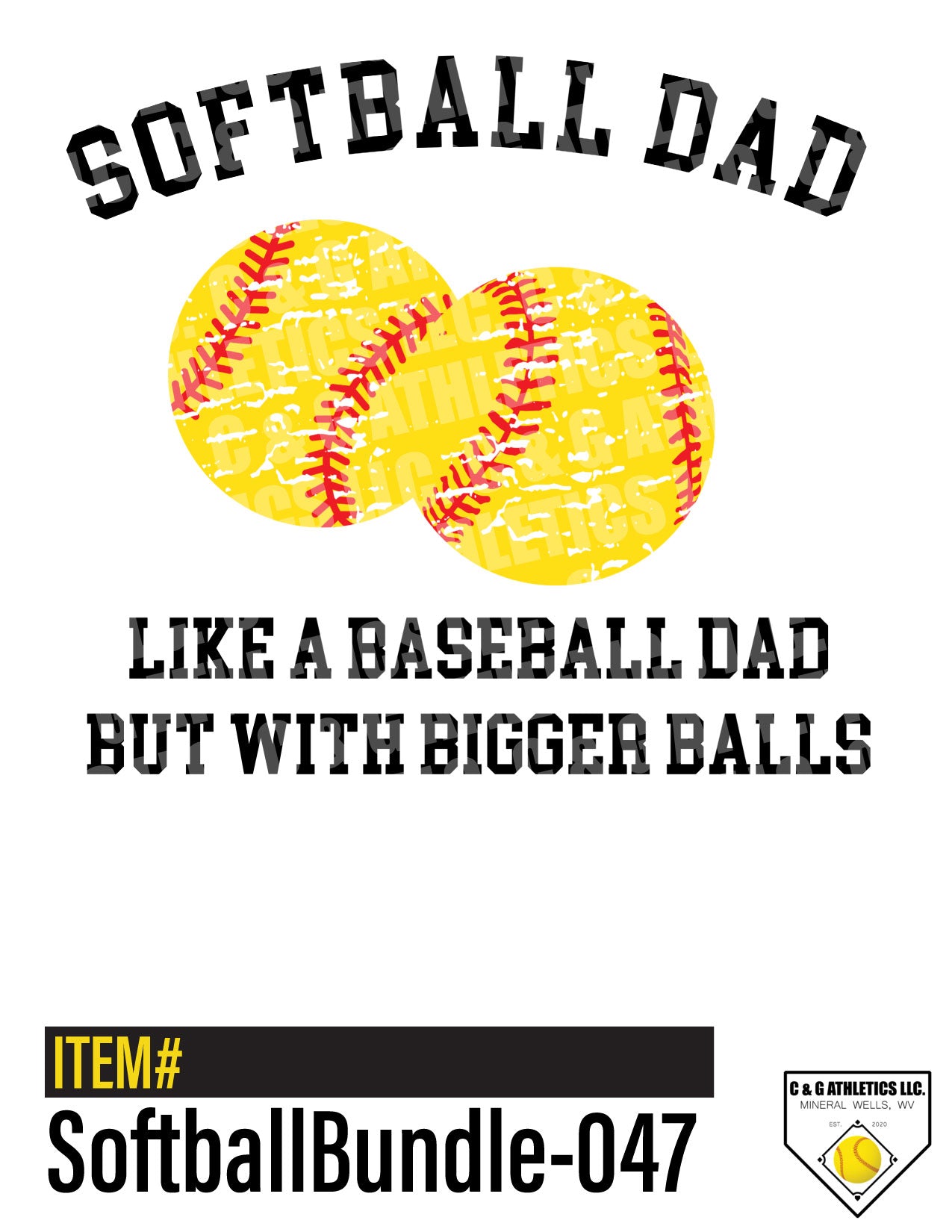 Softball Dad, Like a Baseball Dad. Full-Color, Short Sleeve T-Shirt