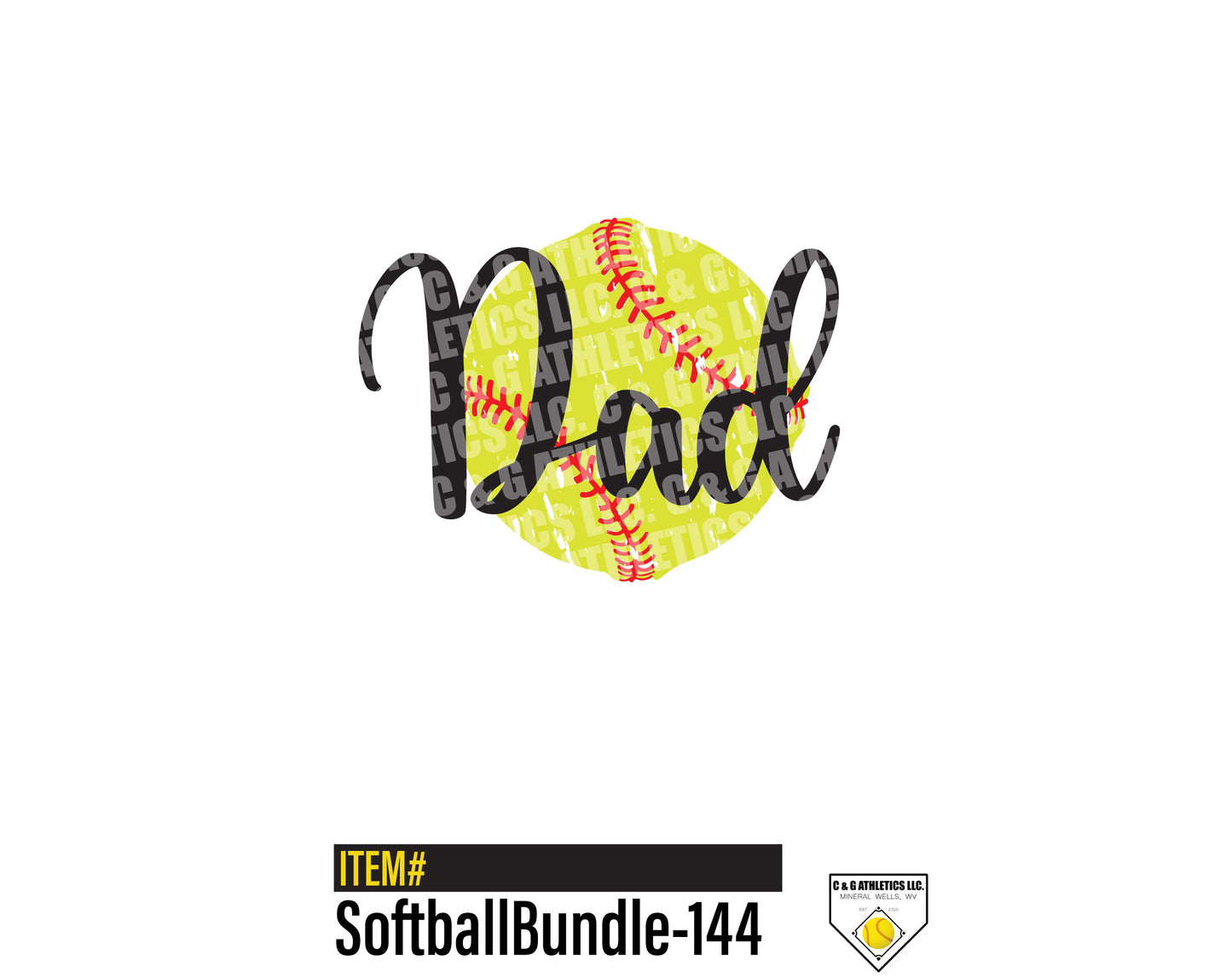 Dad Softball. Full-Color, Short Sleeve T-Shirt