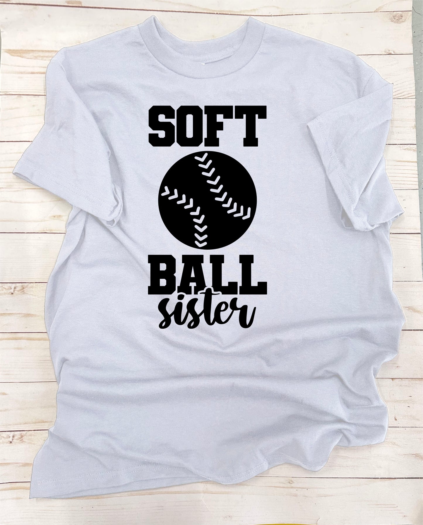 Softball Sister. Solid-Color, Short sleeve T-Shirt