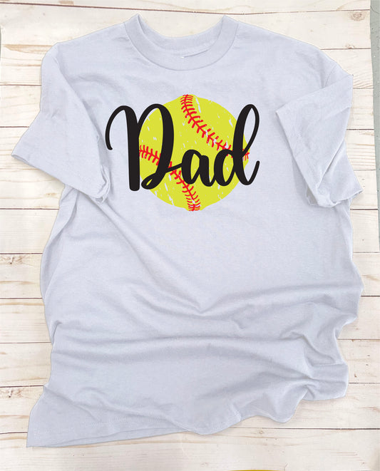 Dad Softball. Full-Color, Short Sleeve T-Shirt