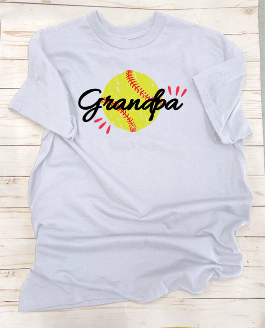 Grandpa Softball. Full-Color, Short Sleeve T-Shirt