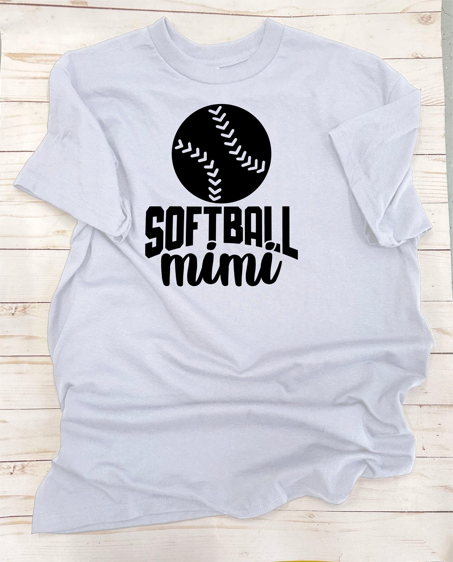 Softball Mimi. Solid-Color, Short Sleeve T-shirt