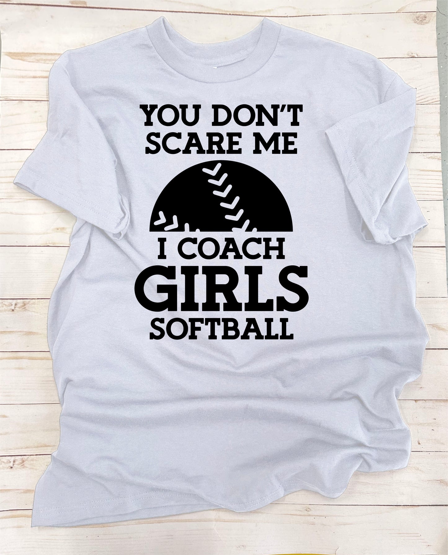 I Coach Softball. Solid-Color, Short Sleeve T-Shirt