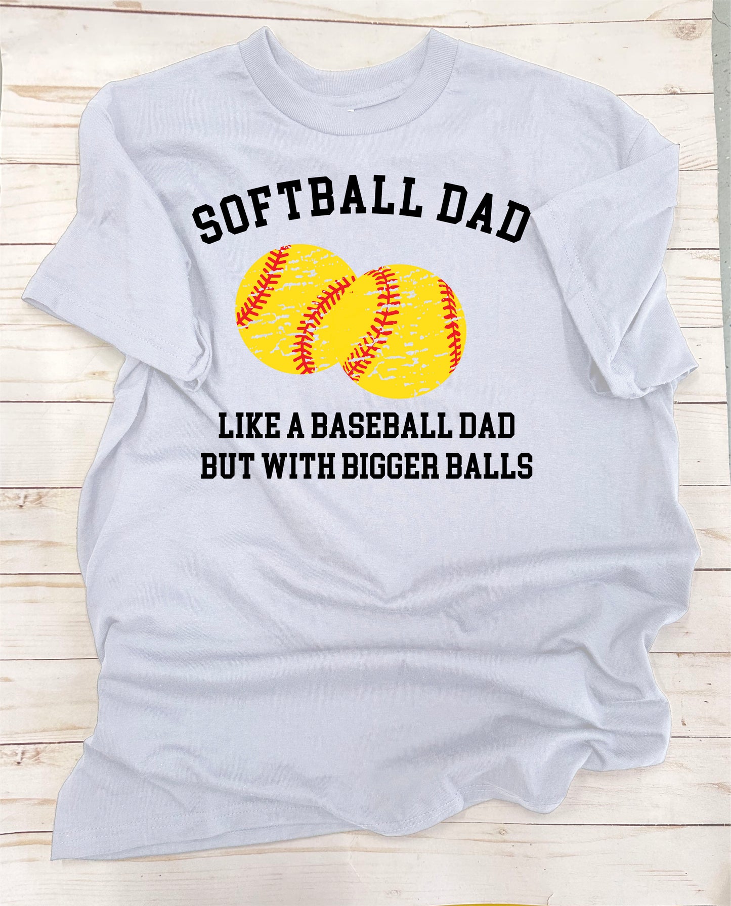 Softball Dad, Like a Baseball Dad. Full-Color, Short Sleeve T-Shirt