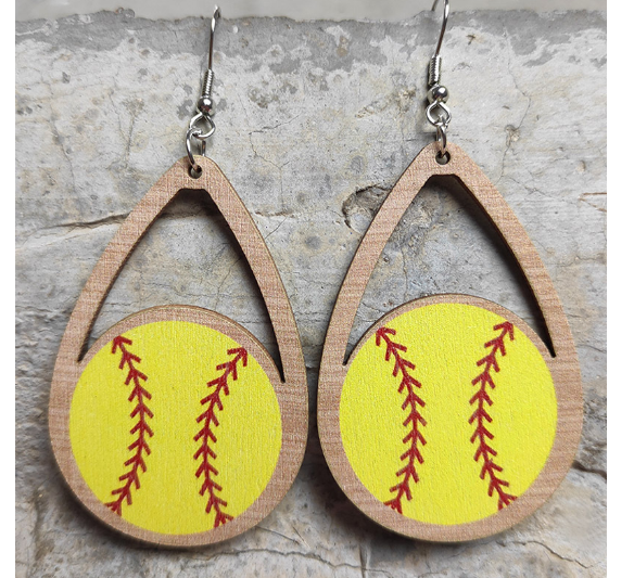 SOFTBALL EARRINGS J33