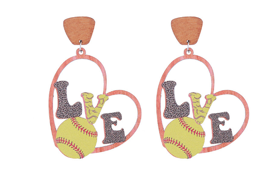 SOFTBALL EARRINGS J07