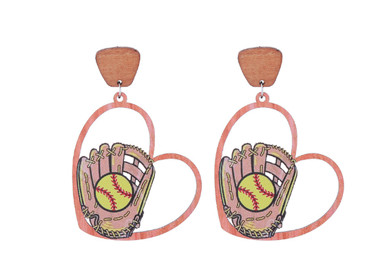 SOFTBALL EARRINGS J08