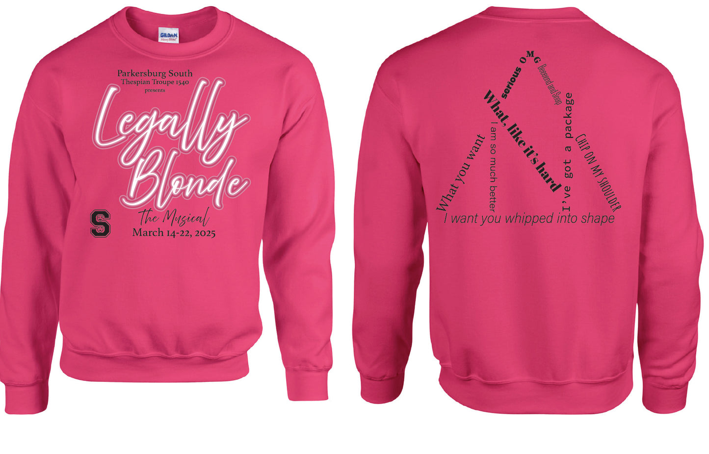 PSHS Theater Legally Blonde Crewneck