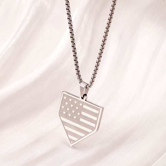SILVER BASE W/FLAG J37